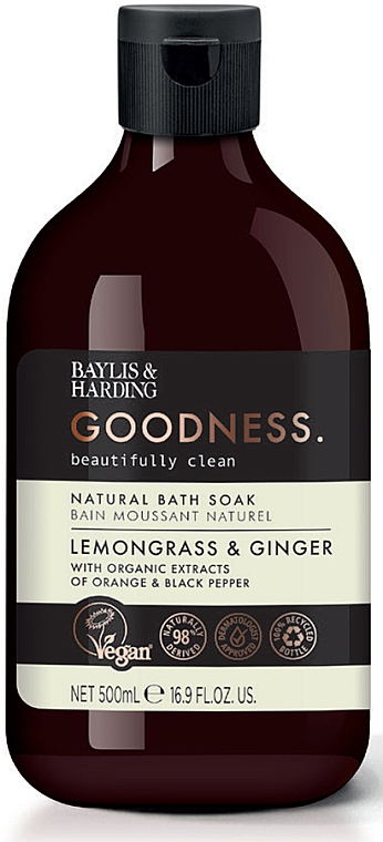 Natürlicher Badeschaum Lemongrass & Ginger - Baylis & Harding Goodness Lemongrass & Ginger Natural Bath Soak — Bild N1