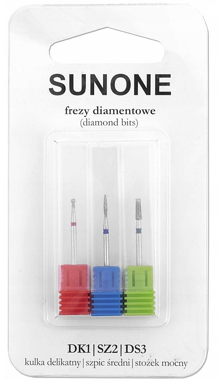 Nagelfräser-Set DK1/DSZ2/DS3 3 St. - Sunone Diamond Nail Drill Set — Bild N2