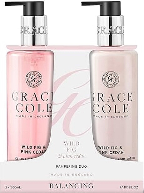 Set - Grace Cole Wild Fig & Pink Cedar Hand Care Duo (h/wash/300ml + h/body/lot/300ml) — Bild N1