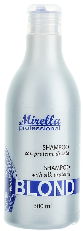 Shampoo für helles, graues und gebleichtes Haar mit Seidenproteinen - Mirella Blond Shampoo