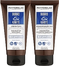 Handpflegeset - Phytorelax Laboratories Burro Di Karite Hand Treatment Shea Butter (Handcreme 75ml + Handpeeling 75ml) — Bild N2