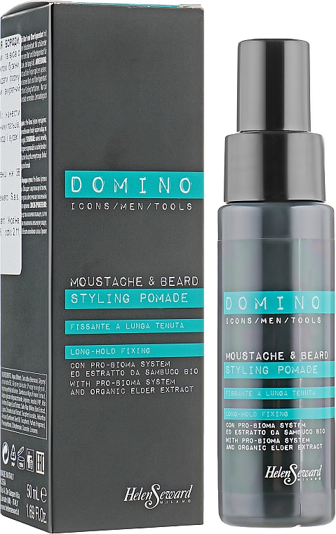 Modellierende Pomade für Bart und Schnurrbart mit Bio-Holunderextrakt - Helen Seward Domino Grooming Moustache&Beard Styling Pomade — Bild N1