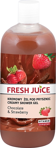 Duschgel-Creme Schokolade und Erdbeeren - Fresh Juice Love Attraction Chocolate & Strawberry — Bild N3