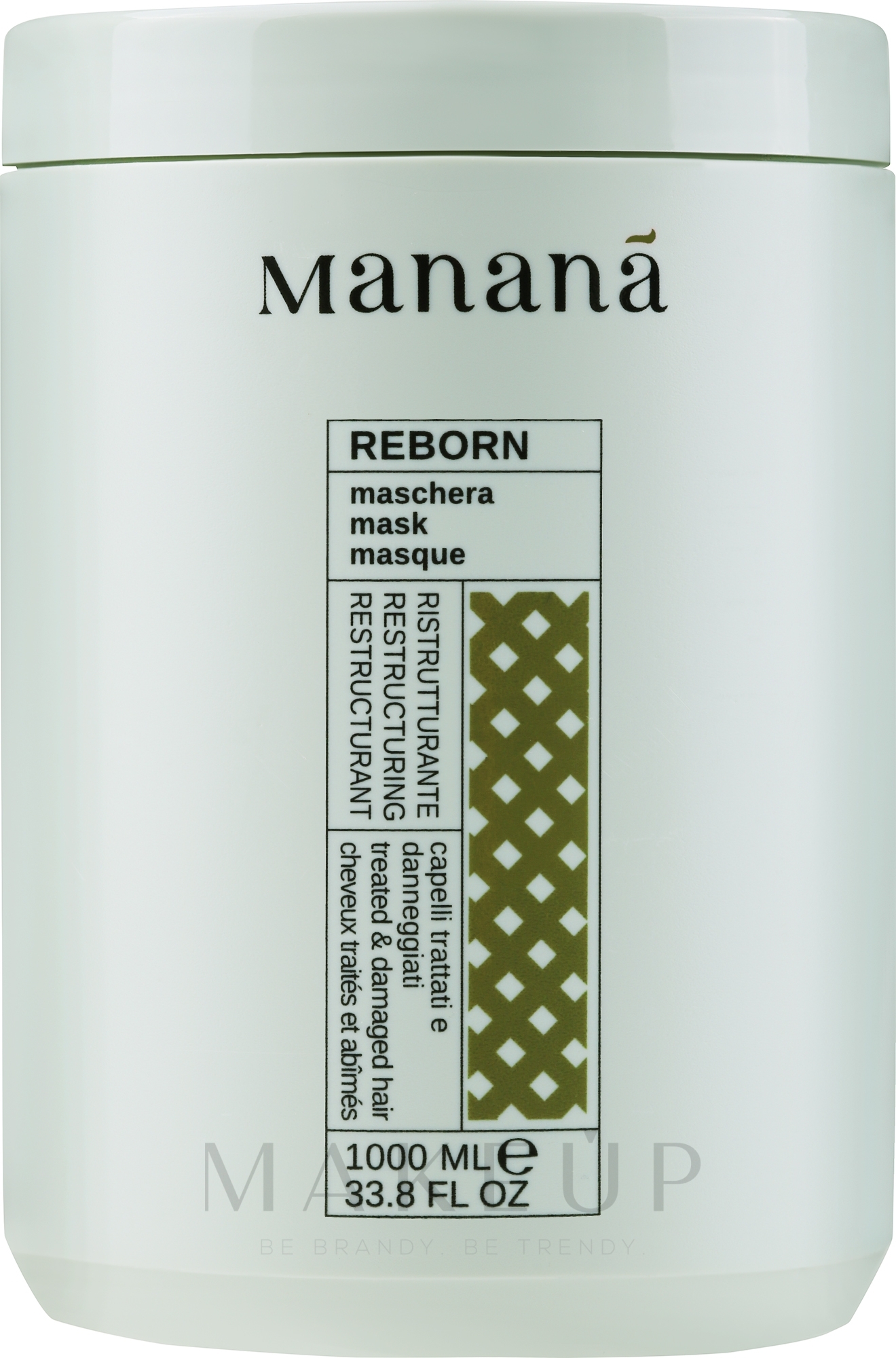 Maske für geschädigtes Haar - Mananã Reborn Mask — Bild 1000 ml