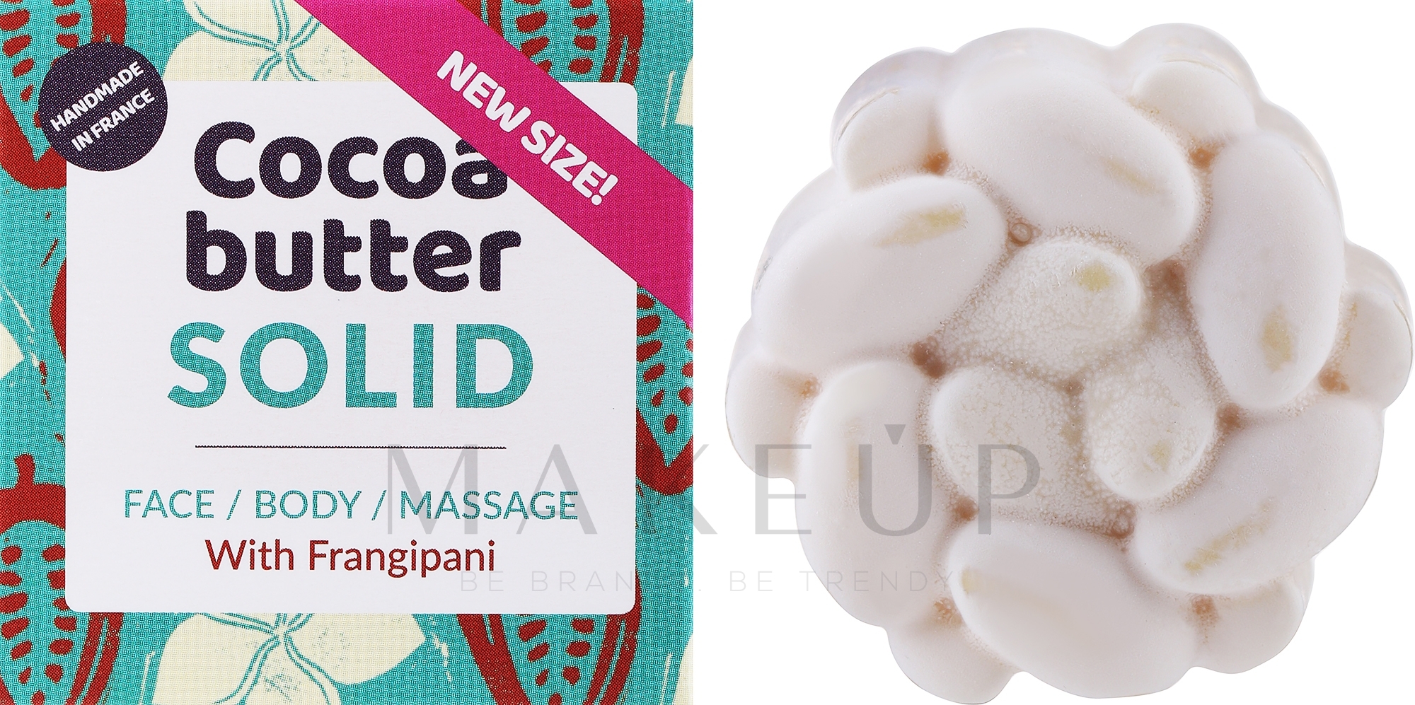 Feste Kakaobutter für Gesicht und Körper mit Baobab-Öl und Frangipani - Lamazuna Solid Cocoa Butter With Baobab Oil And Frangipani — Bild 55 g