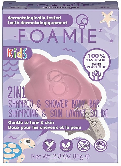 2in1 Festes Duschgel-Shampoo für Kinder mit Kirschduft - Foamie 2in1 Shower Body Bar for Kids Cherry — Bild N1