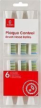Austauschbare Zahnbürstenköpfe für elektrische Zahnbürste Plaque Control Medium 6 St. weiß - Oclean Brush Heads Refills — Bild N1