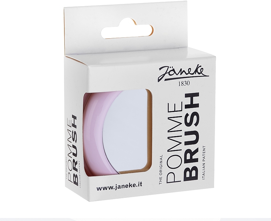Kompakte Haarbürste d 84 mm rosa - Janeke The Original Pomme Brush With Mirror — Bild N1