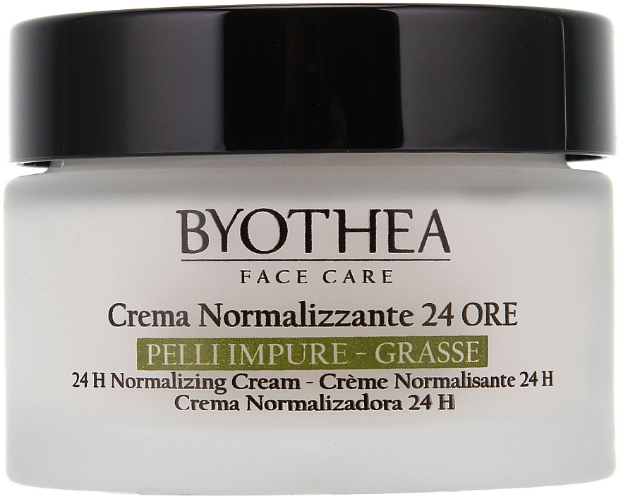 Normalisierende Gesichtscreme mit Mandelsäure und Weidenextrakt - Byothea Normalizing Cream 24 Hours For Oily Skin — Bild N2