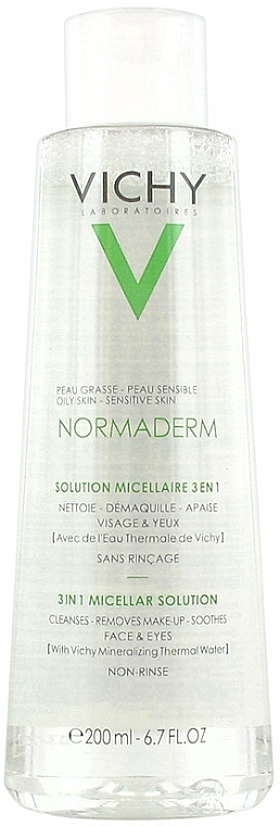 3in1 Mizellen-Reinigungsfluid zum Abschminken für fettige und empfindliche Gesichtshaut - Vichy Normaderm Micellar Solution — Foto N1