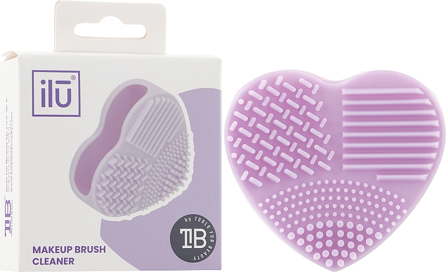 Bürstenreiniger in Herzform violett - Ilu Brush Cleaner Purple — Bild N2