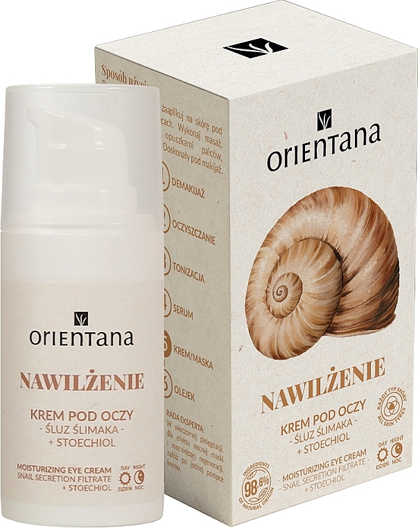 Augencreme für Tag und Nacht mit Schneckenextrakt - Orientana Natural Snail Eye Cream — Bild N1