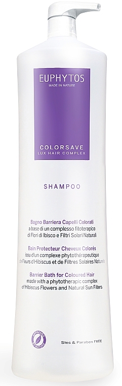 Shampoo für gefärbtes Haar mit Hibiskus - Euphytos Colorsave Shampoo