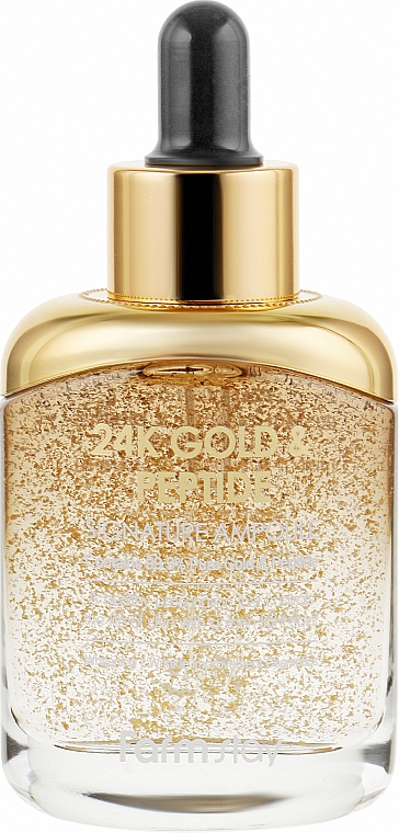 Gesichtsserum in Ampulle mit Goldpartikeln - FarmStay 24K Gold and Peptide Signature Ampoule — Bild N1