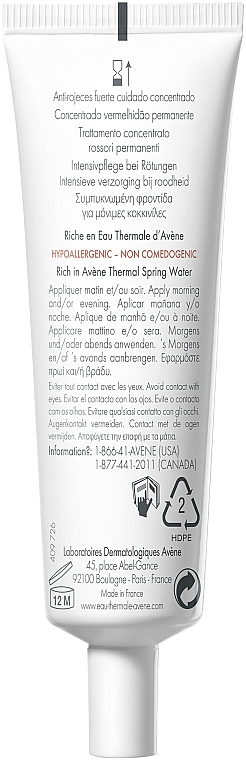 Intensive Gesichtspflege gegen hartnäckige Rötungen für empfindliche und zu Couperose neigende Haut - Avene Soins Anti-Rougeurs Relief Concentrate For Chronic Readness — Bild N2