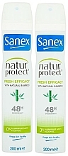 Düfte, Parfümerie und Kosmetik Körperpflegeset - Sanex Natur Protect 0% Fresh Bamboo Deo Vapo (Deospray 2x200ml)