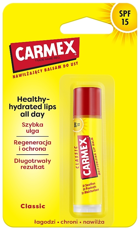 Feuchtigkeitsspendender Lippenbalsam SPF 15 - Carmex Classic Lip Balm SPF15 — Bild N1