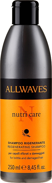 Stärkendes Shampoo für geschädigtes Haar mit Vitamin F - Allwaves Nutri Care Regenerating Shampoo — Bild N1