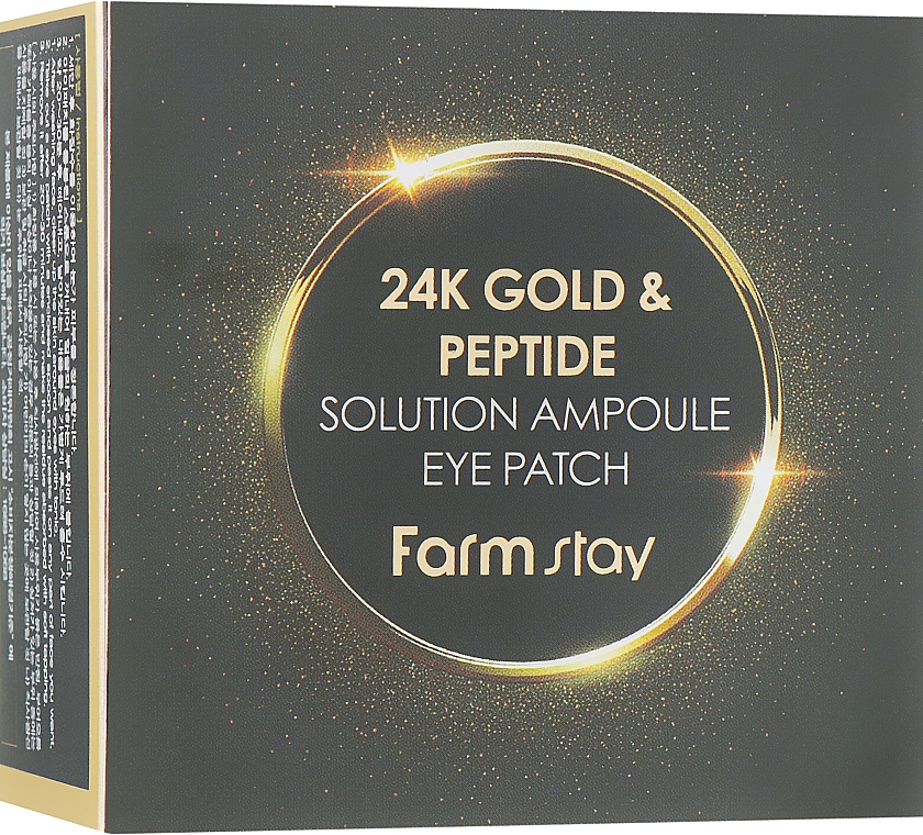 Hydrogel-Augenpatches mit 24K Gold und Peptiden - FarmStay 24K Gold And Peptide Solution Ampoule Eye Patch — Bild N1
