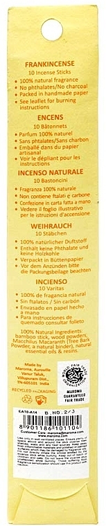 Räucherstäbchen - Maroma Encens d'Auroville Stick Frankincense — Bild N4