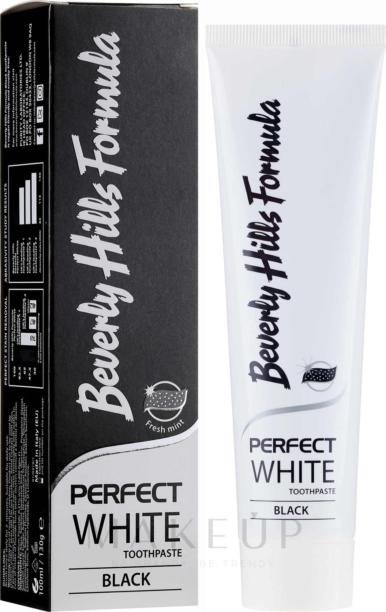Zahnpasta mit Aktivkohle Perfect White Black - Beverly Hills Perfect White Black — Bild 100 ml
