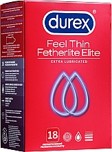 Düfte, Parfümerie und Kosmetik Kondome 18 St. - Durex Feel Thin Fetherlite Elite Extra Lubricated