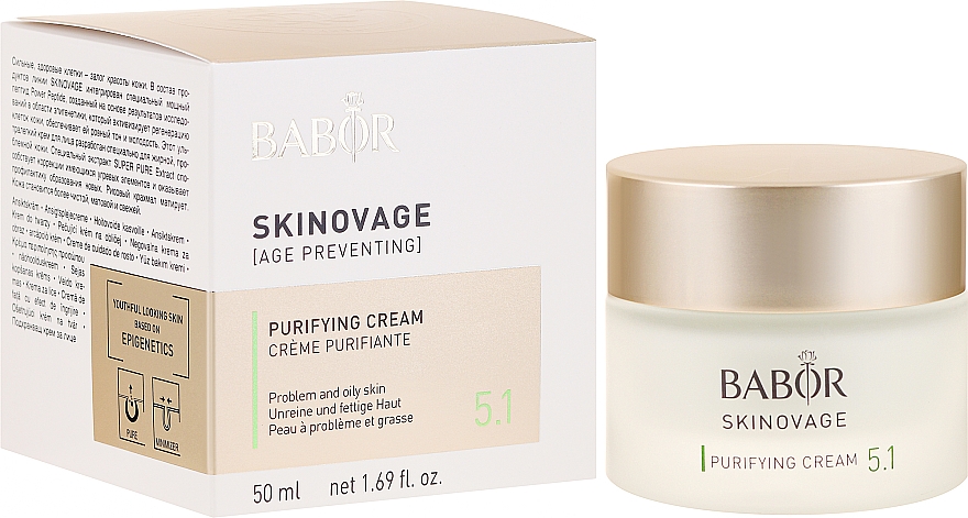 Extra leichte Gesichtscreme für ölige und unreine Haut - Babor Skinovage Purifying Cream — Bild N1