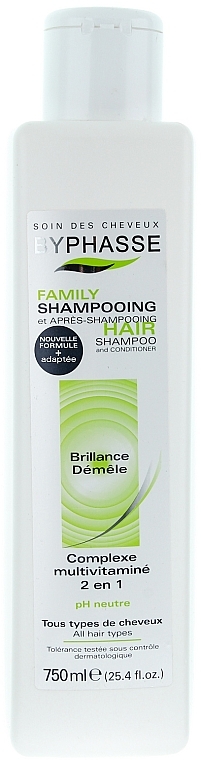 2in1 Shampoo mit Multivitamin-Komplex - Byphasse Family Shampoo and Conditioner Multivitamin Complex 2In1 All Hair Types — Bild N1
