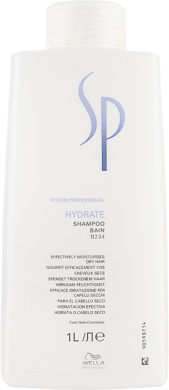 Feuchtigkeitsspendendes Shampoo für normales und trockenes Haar - Wella Professionals Wella SP Hydrate Shampoo — Bild N2