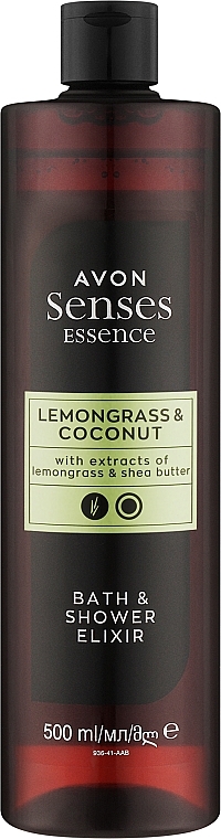 Bade- und Duschelixier mit Zitronengras und Kokosgras - Avon Senses Essence Lemongrass & Coconut Bath & Shower Elixir  — Bild N1