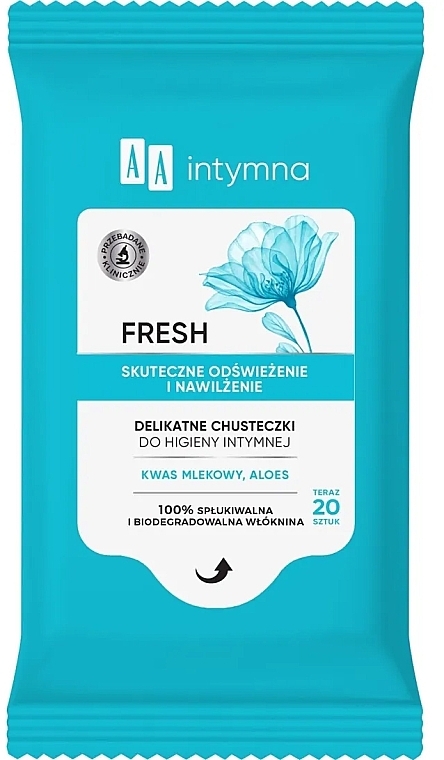 Erfrischende Tücher für die Intimhygiene 20 St.  - AA Intimate Fresh Hygiene Wipes  — Bild N1