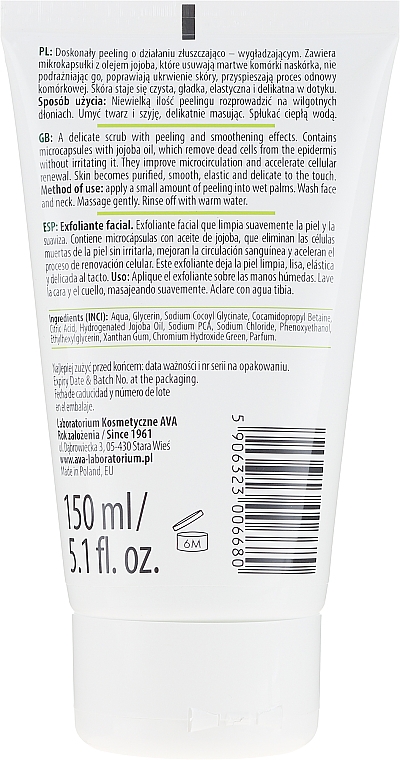 Reinigendes Gesichtspeeling mit Jojobaöl und Betain - AVA Laboratorium Pure & Free Cleansing Face Peeling — Bild N2