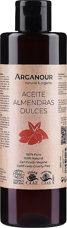 100% reines Mandelöl für den Körper - Arganour 100% Pure Sweet Almond Oil