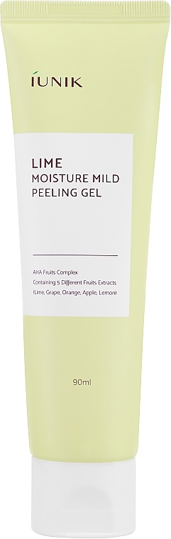 Feuchtigkeitsspendendes Peelinggel für das Gesicht mit AHA-Säuren und Fruchtextrakten - IUNIK Lime Moisture Mild Peeling Gel — Bild N1
