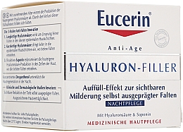 Düfte, Parfümerie und Kosmetik Nachtcreme mit Auffüll-Effekt mit Hyaluronsäure und Saponin - Eucerin Hyaluron-Filler Night