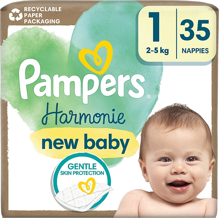 Windeln Harmonie New Baby Größe 1 2-5 kg 35 St. - Pampers — Bild N1