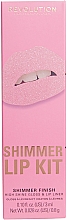 Lippen-Make-up-Set - Makeup Revolution Shimmer Lip Kit Pink Lights (Lipgloss 3ml + Lippenkonturenstift 0,8g) — Bild N1
