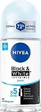 Düfte, Parfümerie und Kosmetik Deo Roll-on Antitranspirant - NIVEA Black & White Invisible Female Deodorant Pure Roll-On