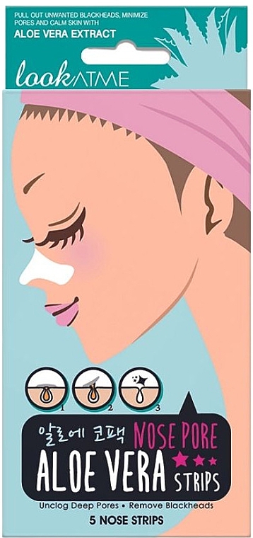 Reinigungsstreifen für die Nase mit Aloe Vera - Look At Me Nose Pore Aloe Vera Strips — Bild N1