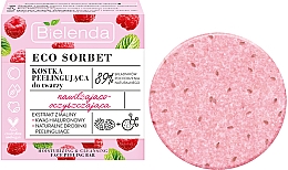 Düfte, Parfümerie und Kosmetik Feuchtigkeitsspendendes und reinigendes Gesichtspeeling mit Himbeerextrakt und Hyaluronsäure - Bielenda Eco Sorbet Moisturizing & Cleansing Face Peeling Bar