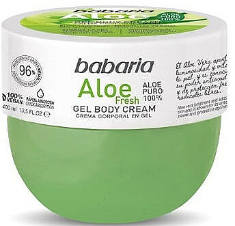 Creme-Gel für den Körper mit Aloe - Babaria Aloe Fresh Gel Body Cream — Bild N1