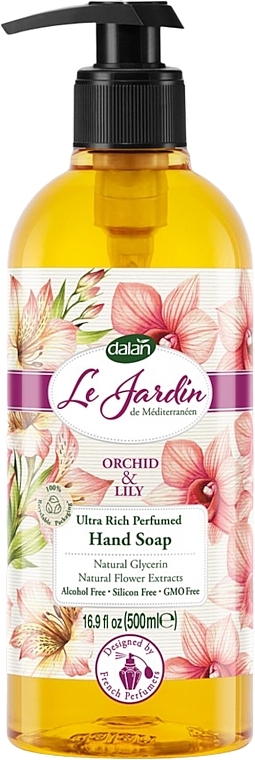 Parfümierte flüssige Handseife Orchidee und Lilie - Dalan Le Jardin Ultra Rich Perfumed Hand Soap Orchid And Lily  — Bild N1