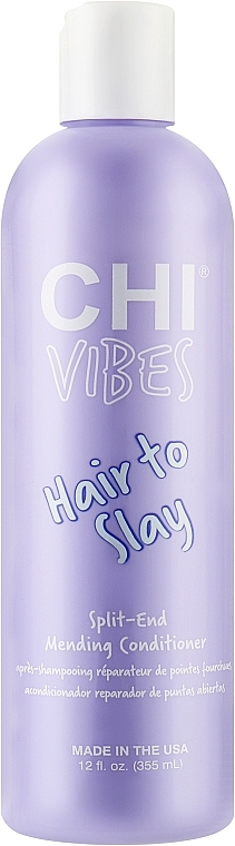 Glättende Haarspülung mit Aloe und Malve - CHI Vibes Hair To Slay Split End Mending Conditioner — Bild N1