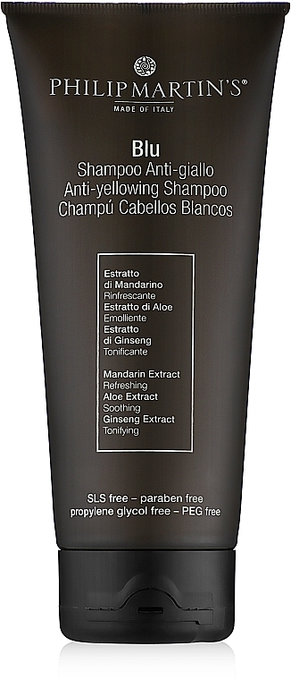 Anti-Gelbstich Shampoo für blondes Haar - Philip Martin's Blu Anti-yellowing Shampoo — Bild N1