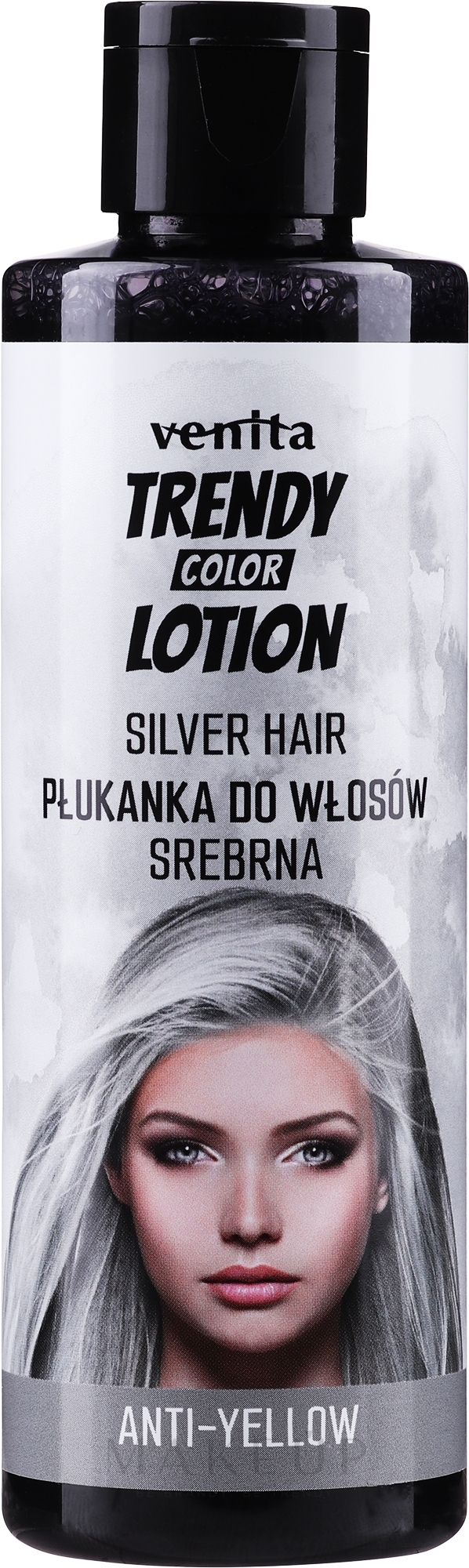 Silber-Tönungsspülung gegen Gelbstich für blondes und graues Haar - Venita Salon Anty-Yellow Blond & Grey Hair Color Rinse Silver — Bild 200 ml