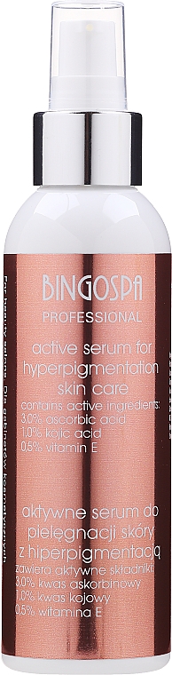 Aktivserum für das Gesicht gegen Hyperpigmentierung mit Kojisäure und Vitamin E und mit Spender - BingoSpa Artline Active Serum Hyperpigmentation Skin — Bild N1