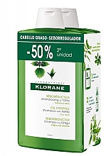 Set - Klorane Seboregulating Treatment Shampoo with Nettle Extract (sh/2x400ml) — Bild N1