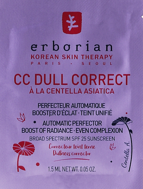 Erborian CC Dull Correct SPF 25 (Probe) - GESCHENK! Korrigierende Gesichtscreme — Bild N1