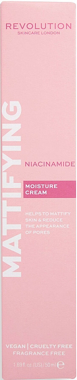 Feuchtigkeitsspendende und mattierende Gesichtscreme mit Niacinamid - Revolution Skincare Niacinamide Mattifying Moisture Cream — Bild N2