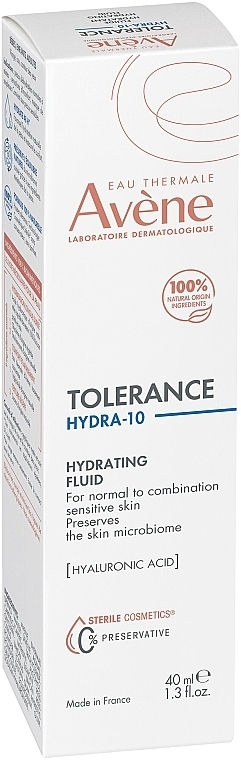 Feuchtigkeitsspendendes Gesichtsfluid mit Hyaluronsäure und Thermalwasser - Avene Tolerance Hydra-10 Hydrating Fluid — Bild N4